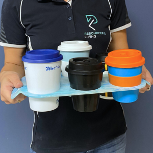 EcoTray: Reclaim - Recycled Hospital Waste Coffee Cup Carrier