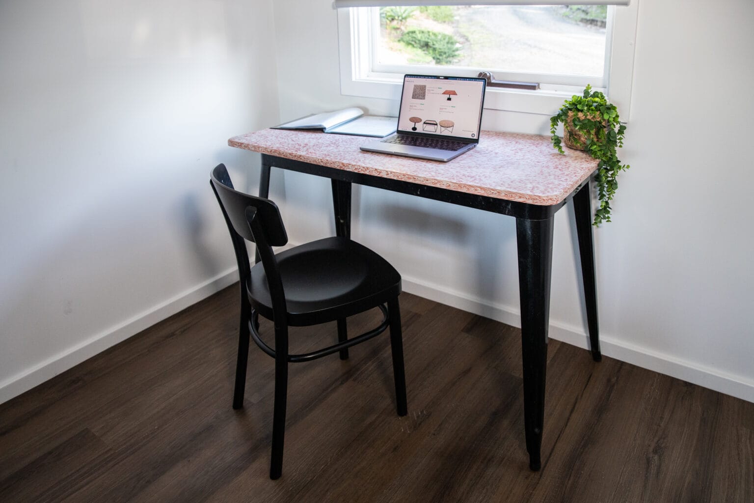 Plastic Computer Desk Recycled Plastic Desk | Eco-Friendly Office Desk with Metal Frame