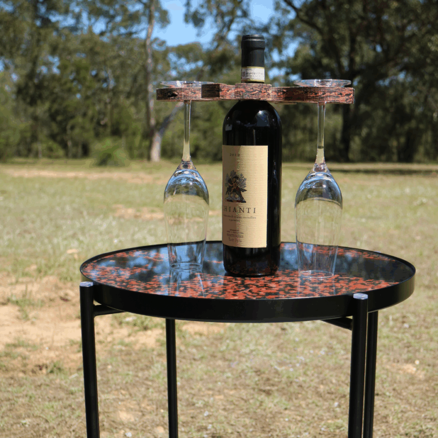 Recycled Plastic 4-Glass Wine Caddy